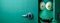 Funny Green Cartoon Creature Peeking Behind Door with Expressive Eyes