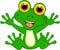 Funny Green frog cartoon