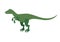 Funny green raptor icon vector