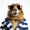 Funny Groundhog In Sunglasses: Bold Fashion Photography With A Humorous Twist