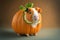 A Funny Guinea Pig Dressed as a Pumpkin - Generative AI