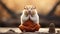 funny hamster in yoga pose meditate