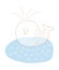 Funny Hand Drawn Baby Shower Vector Illustration with Cute Dreamy Whale.