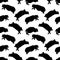 Funny hand drawn fat cats seamless pattern