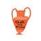 Funny hand drawn greek vase with lettering inscription inside Taste the myth. Made in vector.