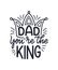 Funny hand drawn lettering quote for Father`s day greeting card, great design for any purposes. Typography poster. Cool phrase fo