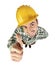 Funny handyman thumb up