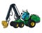 Funny harvester with a saw Forestry cars machinery