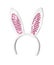 Funny headband with Easter bunny ears on white background