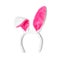 Funny headband with Easter bunny ears on white background
