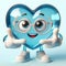 Funny heart cartoon. Concept of love and passion. Valentine Day. AI generated