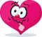 Funny heart grinning - vector