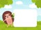 Funny Hedgehog Cartoon Animal on Green Forest Meadow Vector Illustration