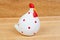 Funny hen ceramic white and red