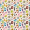 Funny home thing seamless pattern