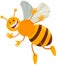 Funny honey bee insect comic animal character