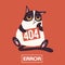 Funny illustration about programmers Funny Cat Graphic of page 404 error