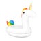 Funny Inflatable Unicorn Ring for Summer Pool. 3d Rendering