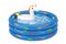 Funny Inflatable Unicorn Ring for Summer Pool in Blue Rubber Inflatable Childrens Pool. 3d Rendering