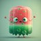 Funny jelly watermelon fruit cute character