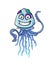 Funny jellyfish comic character