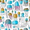 Funny jellyfishes, seamless pattern for your design