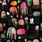 Funny jellyfishes, seamless pattern for your design