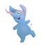 Funny jumping elephant cartoon cute animal dancing