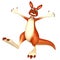 Funny Kangaroo cartoon character