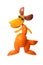 Funny kangaroo made of orange