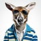 Funny Kangaroo With Sunglasses: Conceptual Portraiture In Shiny Imax Style