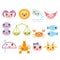 Funny Kawaii zodiac sign, astrological set virgo