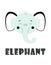 Funny kids print elephant