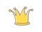 Funny king, queen, princess crown. Royal symbol.