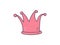 Funny king, queen, princess crown. Royal symbol