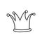 Funny king, queen, princess crown. Royal symbol