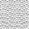 Funny kitten hand drawn seamless pattern. Black and white line