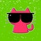 funny kitten in sunglasses