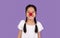 Funny Korean Kid Girl Posing Wearing Clown`s Nose, Studio Shot