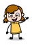 Funny Laugh - Retro Cartoon Girl Teen Vector Illustration