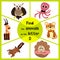 Funny learning maze game, find all 3 of cute wild animals to the letter O, sea dweller octopus, woodsy owl and sea shell. Educatio