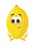 Funny Lemon with eyes. Cartoon funny fruits characters
