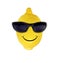 Funny lemon in sunglasses