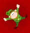 Funny Leprechaun Retro Background