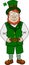 Funny leprechaun in vest