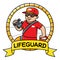 Funny lifeguard. Emblem. Profession ABC series