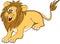 Funny lion cartoon