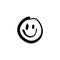 Funny liquid melt groovy cartoon smiley, psychedelic surreal smile emoji melting face isolated on white background