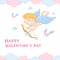 Funny Little Cupid With Bow And Arrow