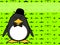 Funny little hipster penguin baby cartoon expression background